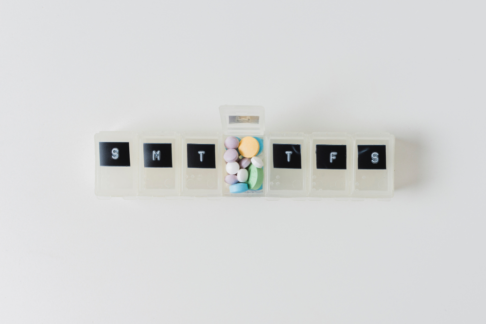 Pill organizer used for daily medication adherence